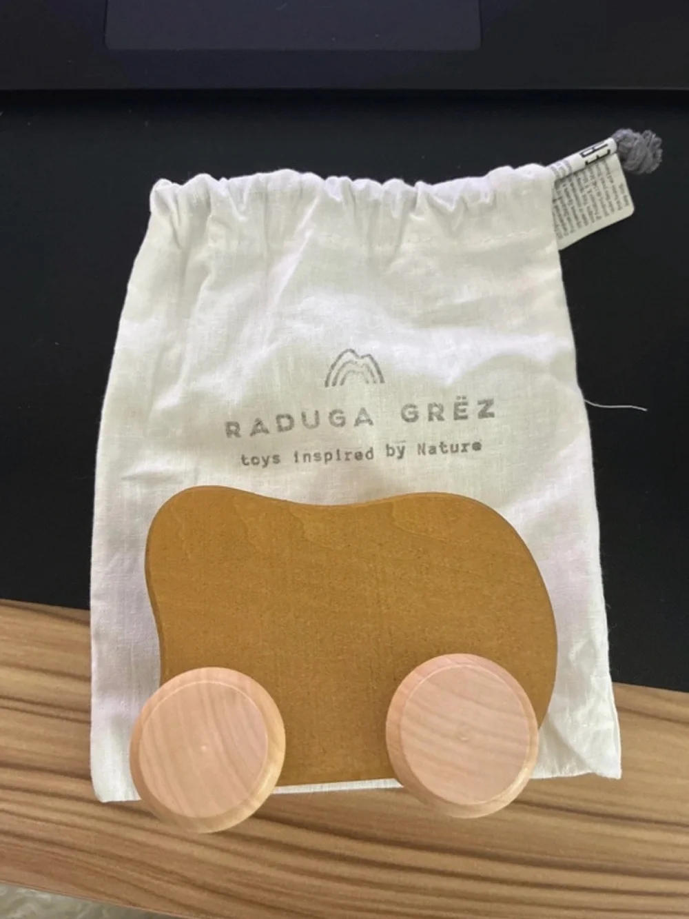 Raduga Grez Wooden Toy Car in Natural Brown